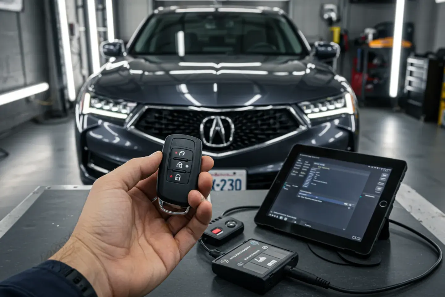 Acura smart key programming – New key fob for an Acura vehicle.