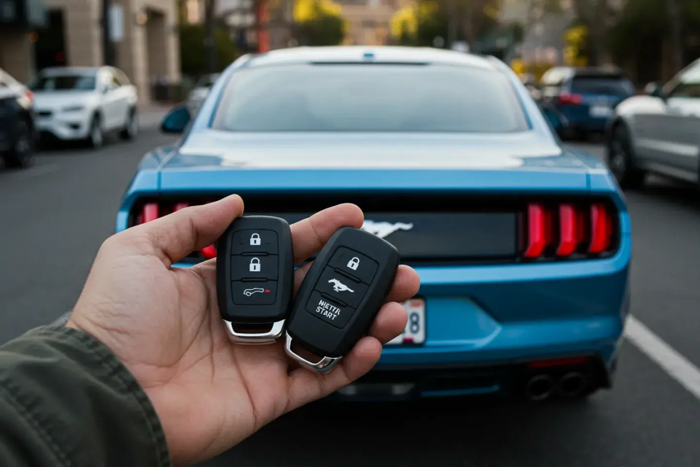 Ford key fob programming – New key being programmed for a Ford.