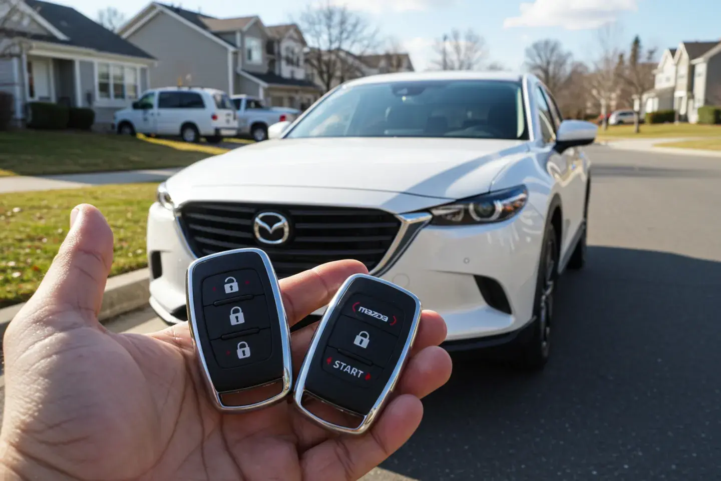 Mazda key replacement service – New key fob and transponder key programming.